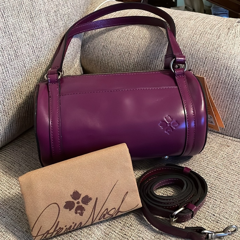 Patricia Nash Binetto dark purple barrel  handbag Crossbody